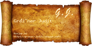 Grüner Judit névjegykártya